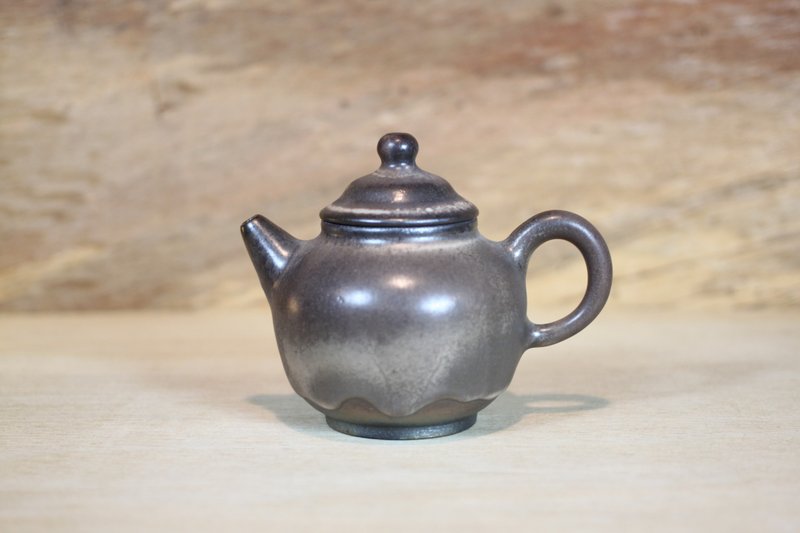 【母親節禮物】天目釉柴燒茶壺 名家葉敏祥手工作品 - 茶壺/茶杯/茶具 - 陶 