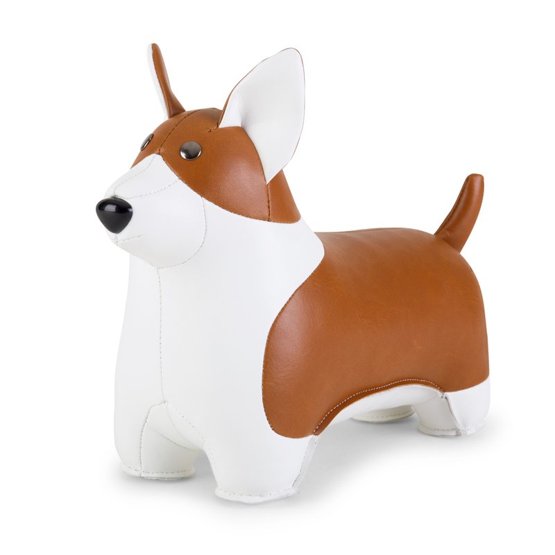 【ブックエンド】コーギー Corgi レザーアニマルオブジェ | 新築祝い 誕生日プレゼント - 置物 - 合皮 多色