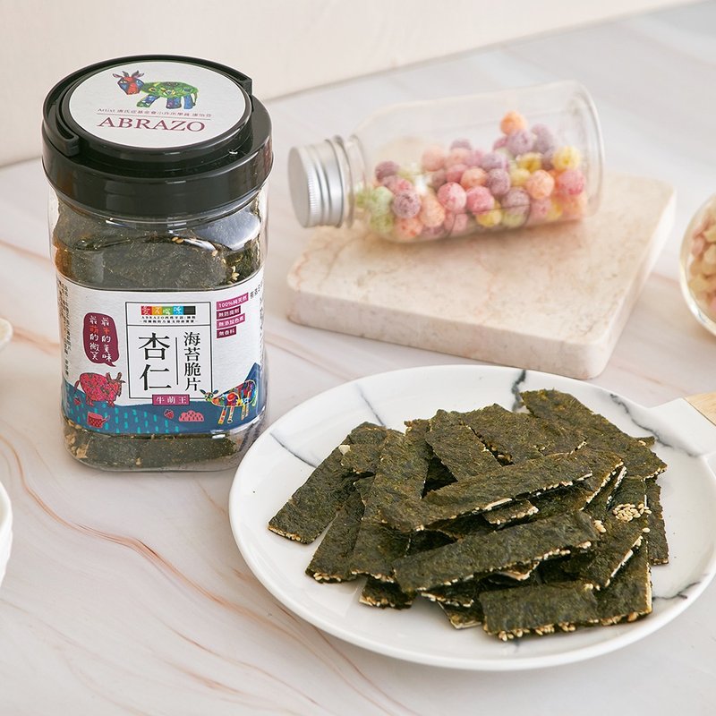 [Love is not long-winded] Niu Meng Wang Almond Seaweed Crisp Chips-No Additives on Seaweed (Snack for Public Welfare) - Snacks - Fresh Ingredients 