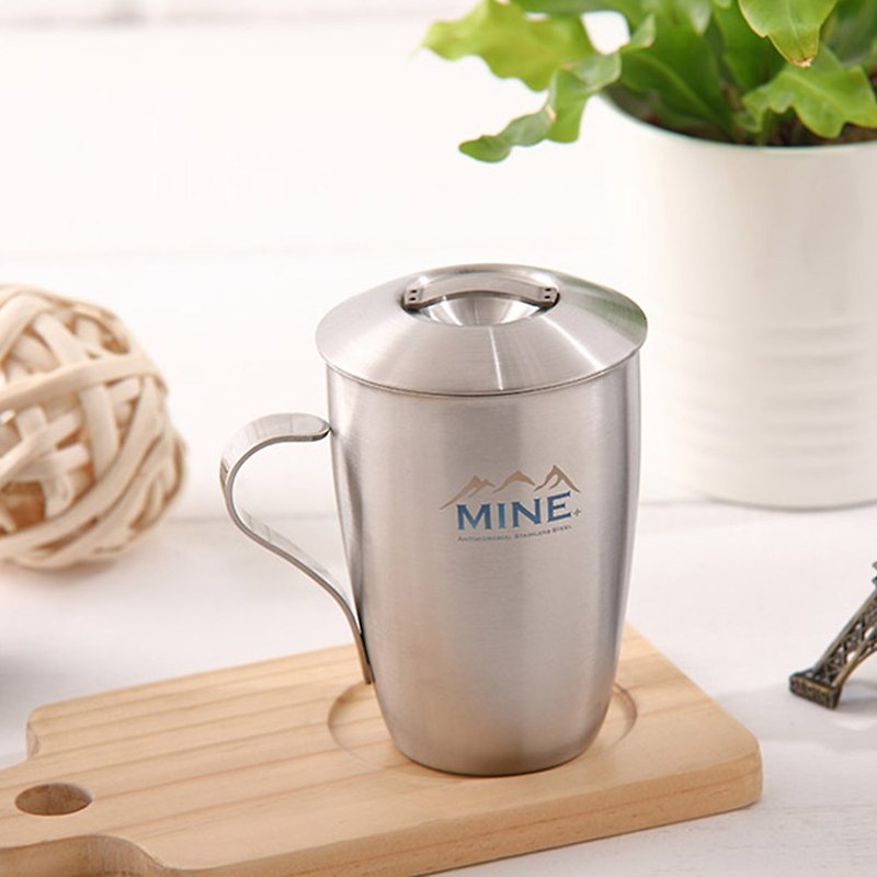 MINE Tang Rong antibacterial stainless steel single-layer single-handle cup - Bowls - Stainless Steel 