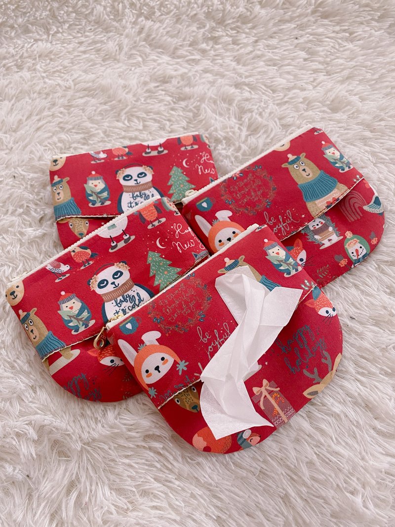 ティッシュポーチ ファスナーポーチ コインケース 綿ポーチ ガールズ ギフト 小物 - ポーチ - コットン・麻 多色