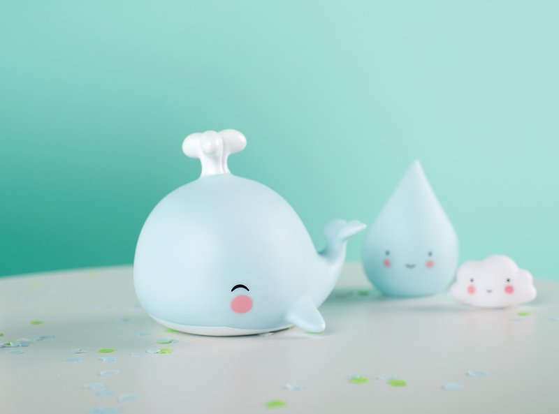 A Little Lovely Company in the Netherlands – Healing little whale night light - Lighting - Plastic Blue