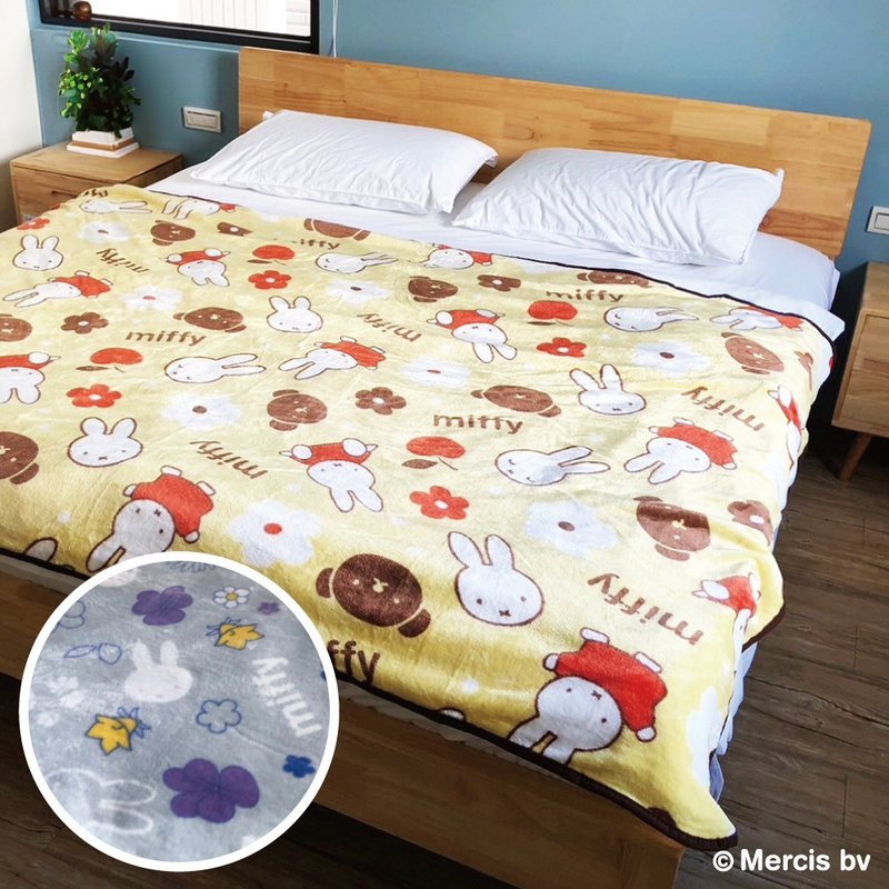 【Miffy】Flannel Blanket Single Blanket - ผ้าห่ม - ผ้าฝ้าย/ผ้าลินิน 