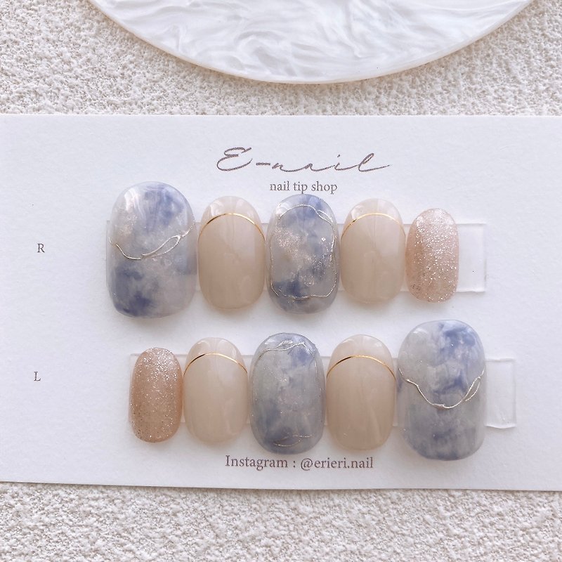 blue nuance cute blue beauty nail - Nail Polish & Acrylic Nails - Plastic 