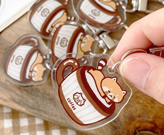 Raccoon Coffee House Acrylic Key Ring Six Generations/Charm/Total