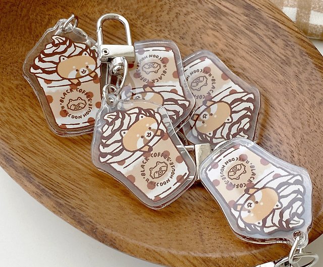 Raccoon Coffee House Acrylic Key Ring Six Generations/Charm/Total
