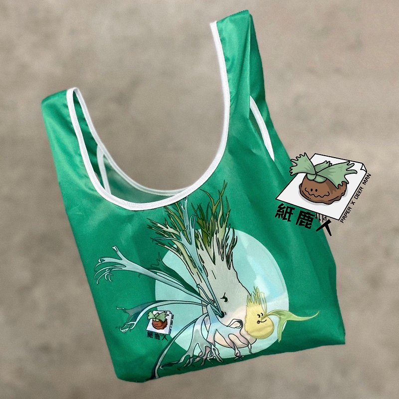 Reusable bag staghorn fern wild Australia can change the background color - Handbags & Totes - Polyester 