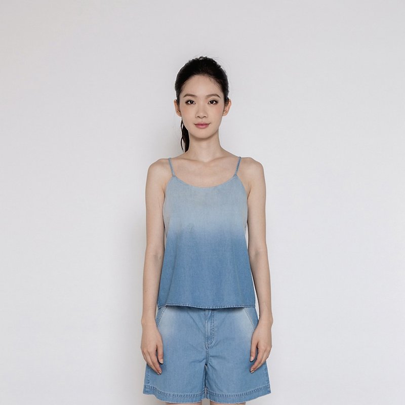 Casual Countryside Chambray Tank Top Countryside Chambray Tank Top - Women's Vests - Cotton & Hemp Blue