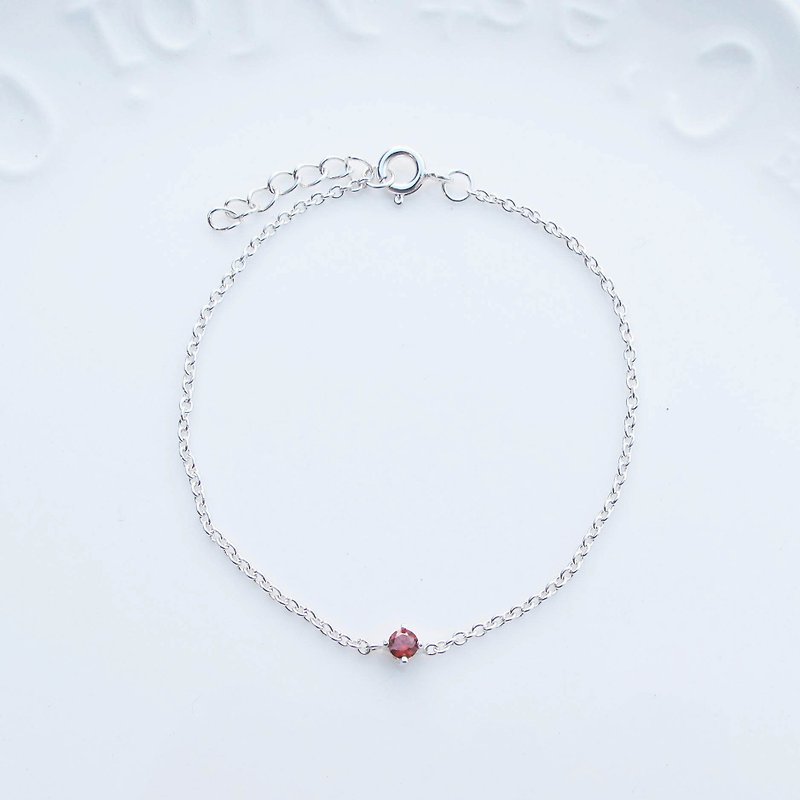 [Handmade custom silver jewelry] Shining star | Fancy diamond Stone sterling silver fine bracelet | - สร้อยข้อมือ - เงินแท้ สีเงิน