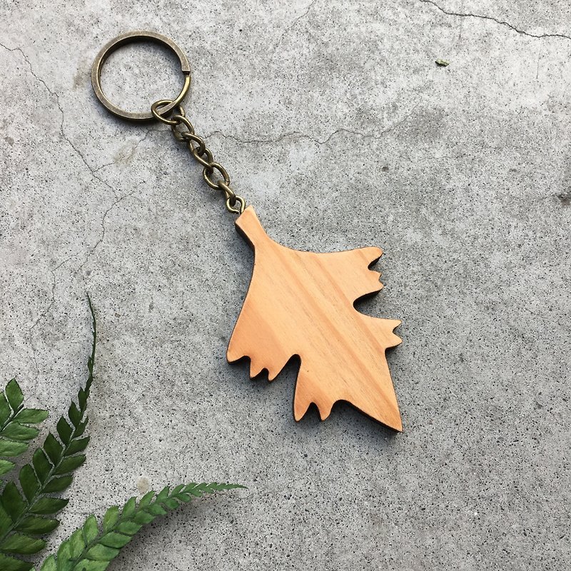 Laser Cut Leaf KeyRing A - Keychains - Wood 