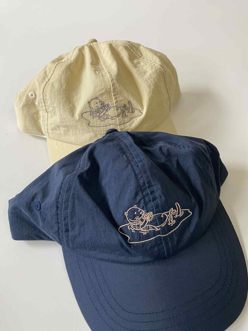 Crocodile Surfing Nylon Summer Cap /Daily use - 帽子 - 尼龍 黃色