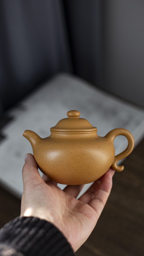 壺師傅 送禮紫砂壺茶壺蓮子 全手工 260cc 原礦極品黃金段 正宗潤澤 器型