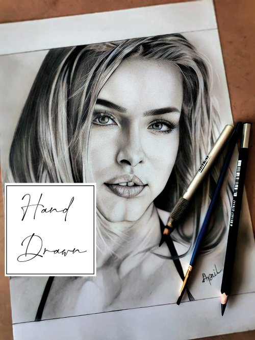 ArtByKung Custom Made To Order Pencil Hand Drawn Portrait From Photo