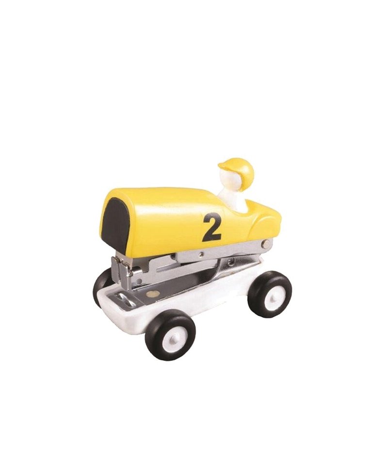 Japan Magnets retro classic antique racing car 10 gauge small stapler (yellow sports car model) - Staplers - Resin Yellow