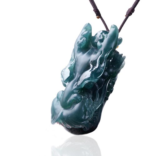 瓔珞珠寶盒 E.L.Jewelry Box 【龍行天下】冰種藍水翡翠霸王龍首項鍊 | 天然A貨翡翠 | 送禮