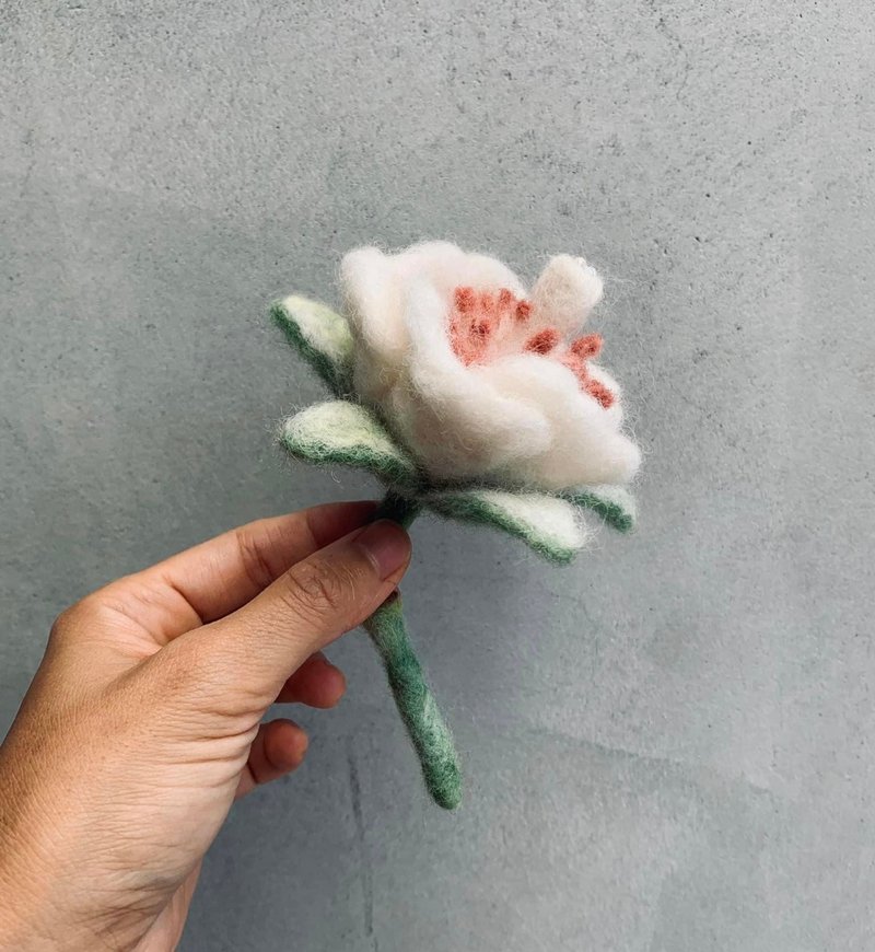 猢猻木花羊毛氈 - 擺飾/家飾品 - 羊毛 白色