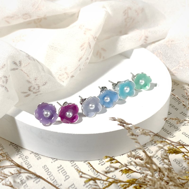 Morandi color series florets - Earrings & Clip-ons - Resin 