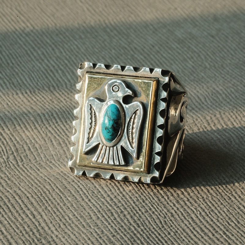 【Knockout】PENETRATE Art Nouveau Biker Ring Ring Knight Thunderbird - General Rings - Sterling Silver 