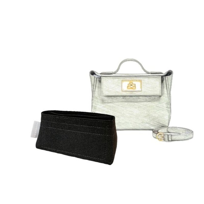 【香港製造韓國絨布】手製內袋 Bag Organiser Hermes-2424-Mini - 化妝包/收納袋 - 其他材質 多色
