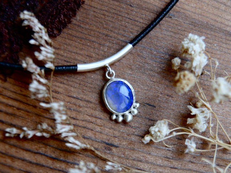 Special Blue Purple Australian Crystal Protein Necklace - Necklaces - Gemstone Blue