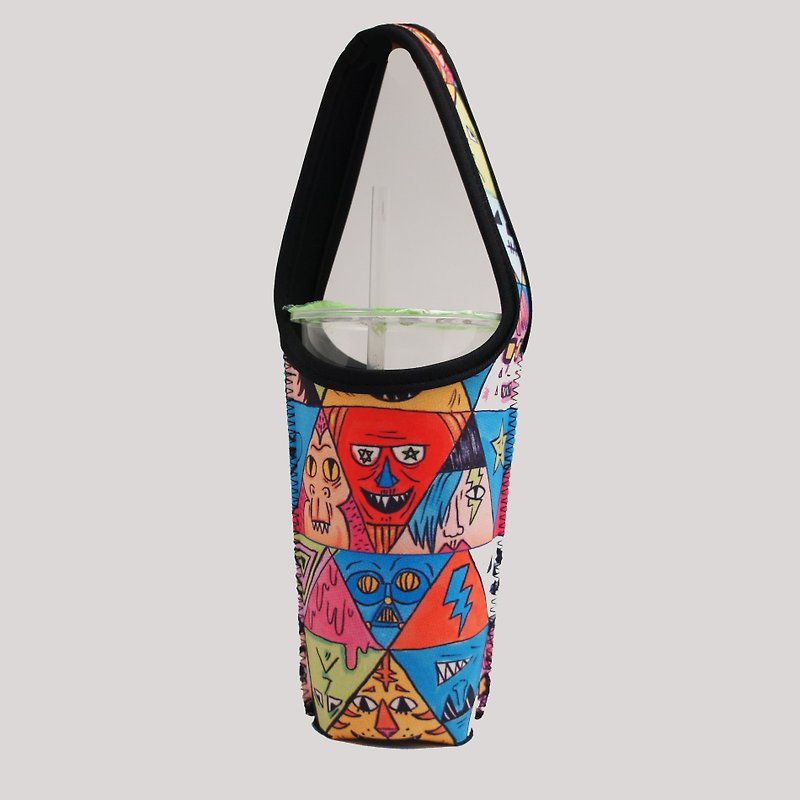 BLR Eco-friendly Beverage Bag One Monster A Day Co-branded Ti 10 Triangular Monster - Beverage Holders & Bags - Polyester Multicolor