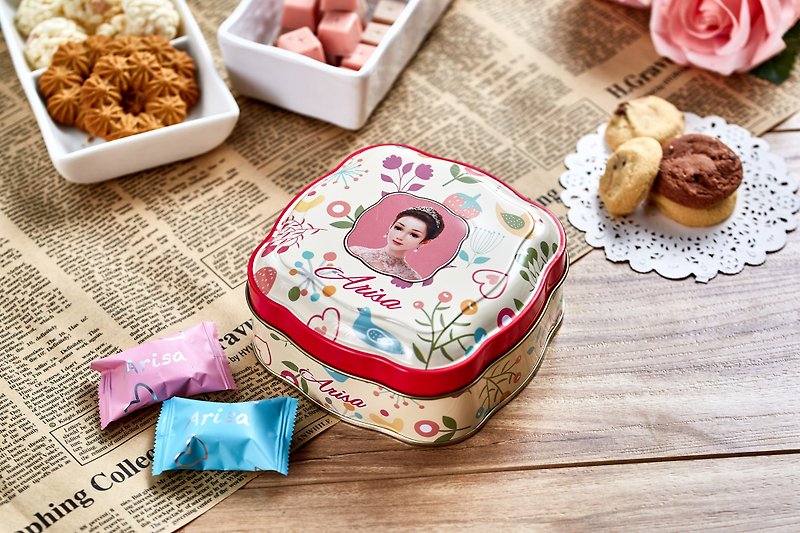 亞里莎喜餅-糖罐禮盒(單盒) - 蛋糕/甜點 - 紙 紅色