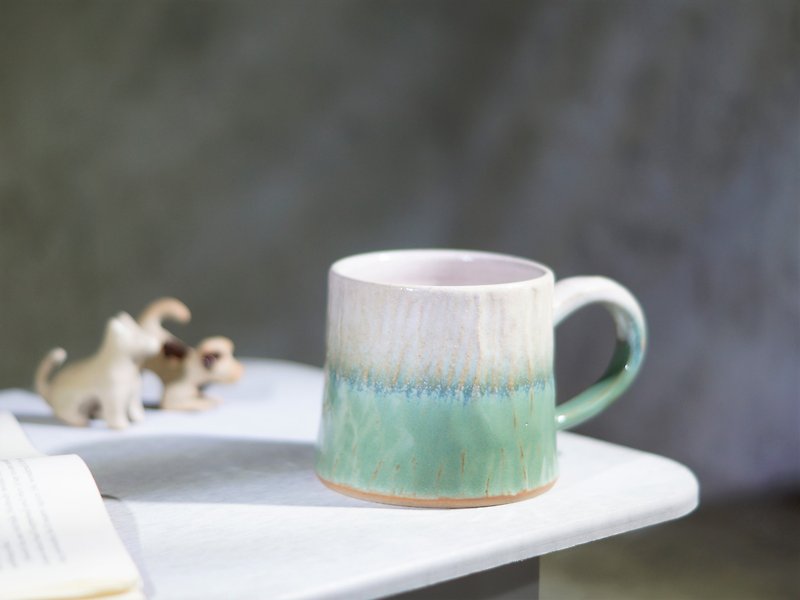 碧綠白跳刀山形杯-約330ml,茶杯,馬克杯,水杯,咖啡杯