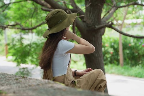 MECOVER 【MECOVER】防曬戶外休閒遮陽帽 (叢林綠)