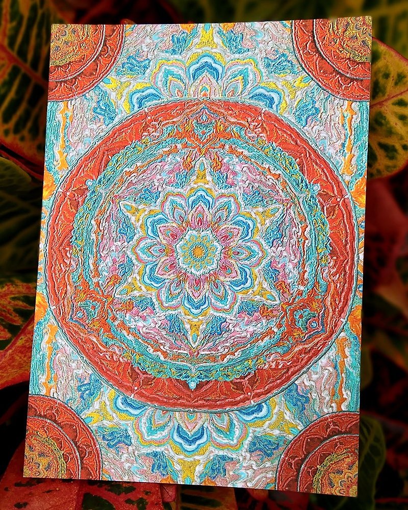Floral Medallion Mandala - การ์ด/โปสการ์ด - กระดาษ 