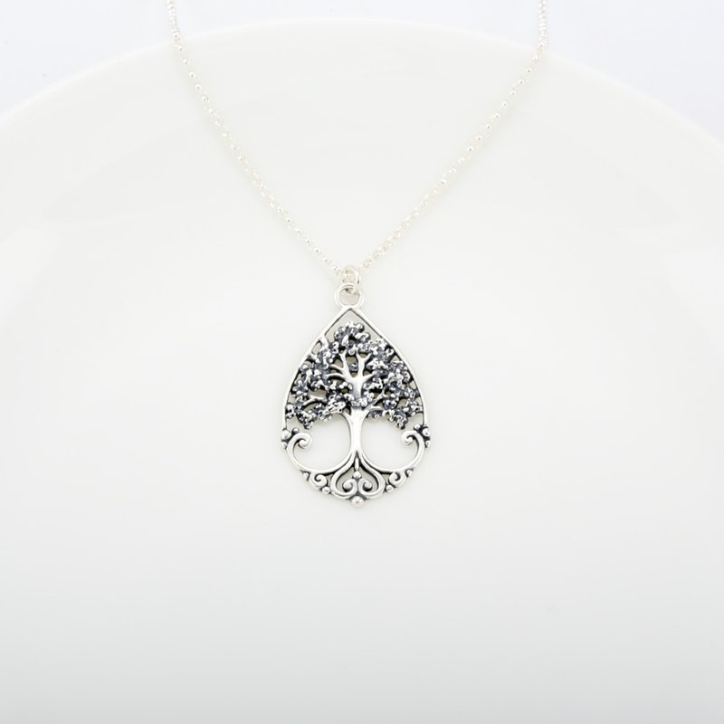 Tree of Life s925 sterling silver necklace Birthday Valentine's Day gift - Necklaces - Sterling Silver Silver