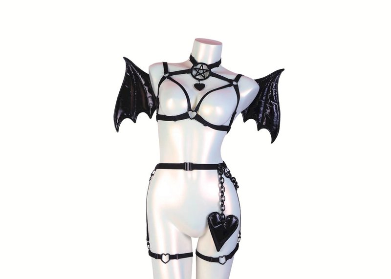 Succubus Harness Set Black - 其他 - 其他材質 黑色