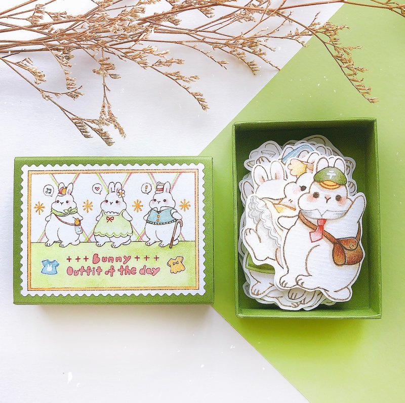 Bunny box sticker-daily wear - Stickers - Paper Green