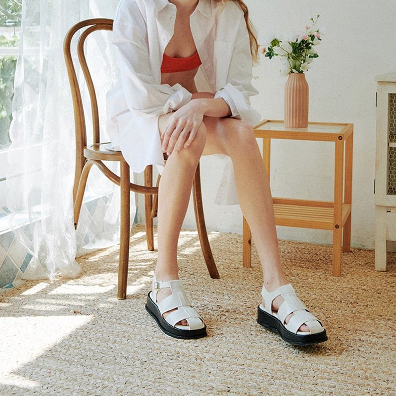 PRE-ORDER 韓國人手製 MACMOC Roma 涼鞋 WHITE - 女牛津鞋/樂福鞋 - 其他材質 白色