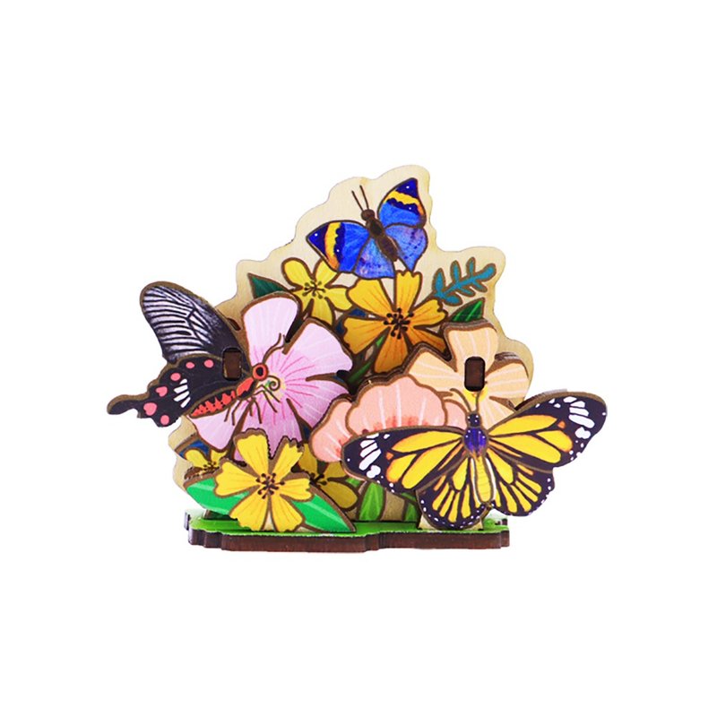 Wooden Combination Business Card Holder/DIY Handmade-Butterfly-Insect Series - งานไม้/ไม้ไผ่/ตัดกระดาษ - ไม้ 