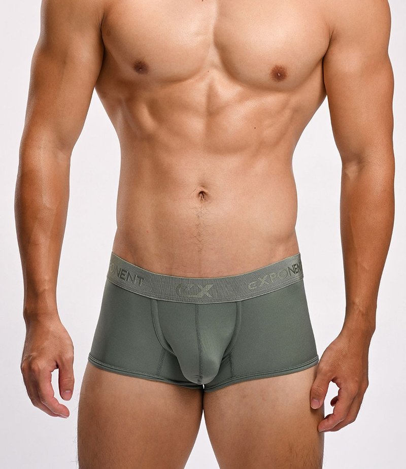 (3color)mySKIN Natural Feelings Elasticity Soft Trunk-Army Green(2 for NT1190) - Men's Underwear - Nylon Green