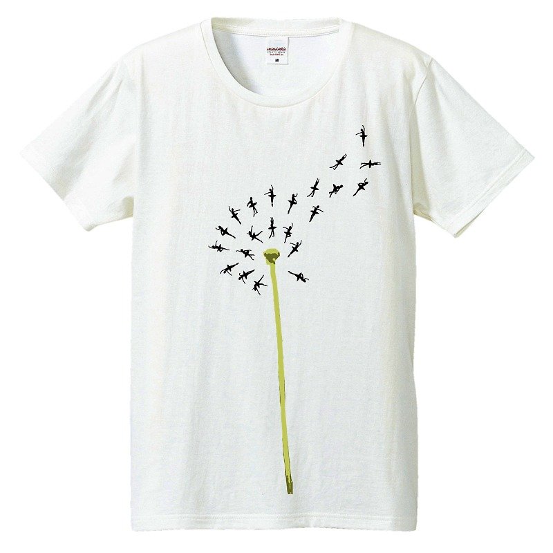 T-shirt / Dancing Spring - เสื้อยืดผู้ชาย - ผ้าฝ้าย/ผ้าลินิน ขาว