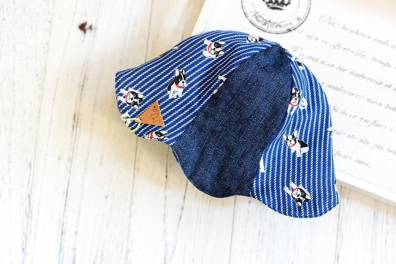 JIJA's Handmade Summer HAT  - อื่นๆ - ผ้าฝ้าย/ผ้าลินิน สีน้ำเงิน