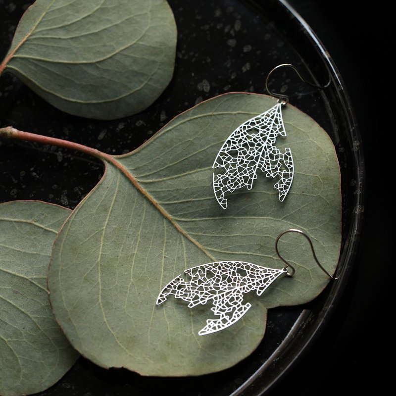 White Ash Earring - Earrings & Clip-ons - Stainless Steel Silver