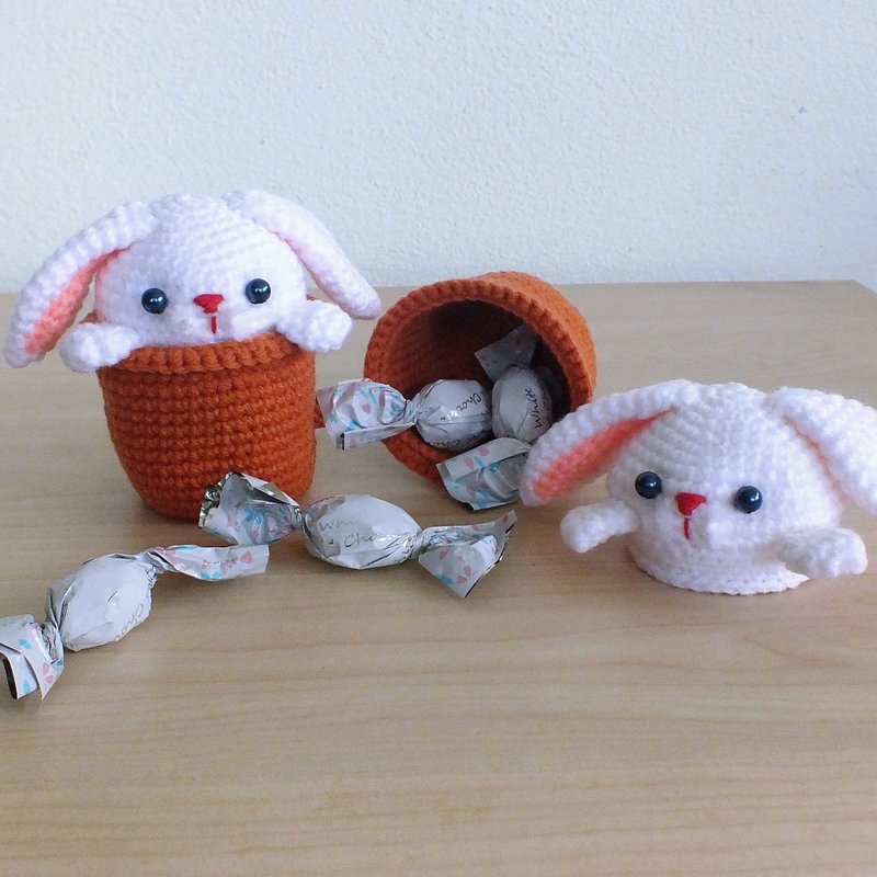 (PDF)  Bunny in Pot Amigurumi : Crochet Pattern - Logo 設計/圖案設計 - 其他材質 