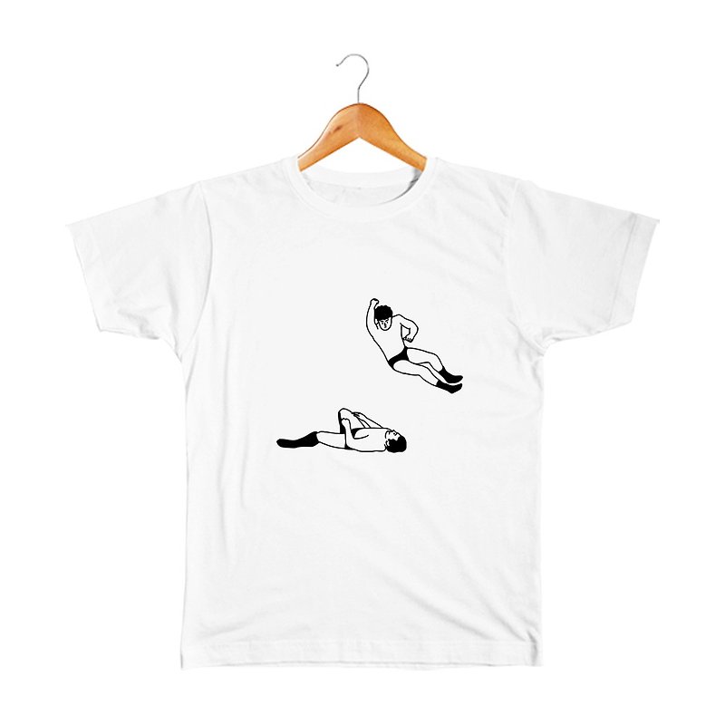 エルボードロップ 兒童T恤 - 男/女童裝 - 棉．麻 白色
