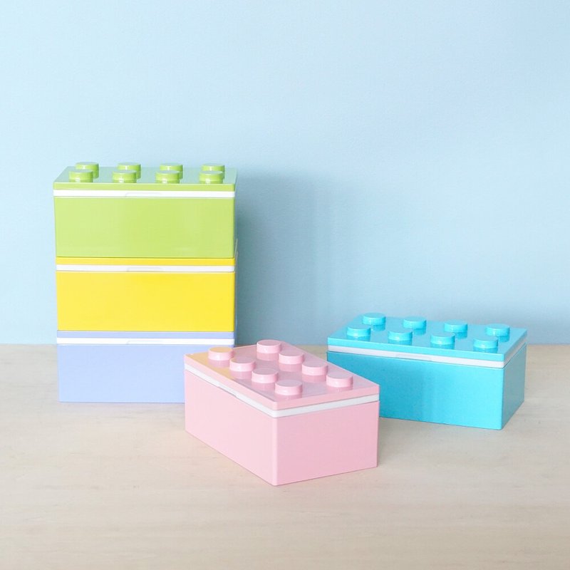 Small Block Lunchbox 1-Tier 250ml Container School Bento Bentobox Kids Japan - กล่องข้าว - พลาสติก หลากหลายสี