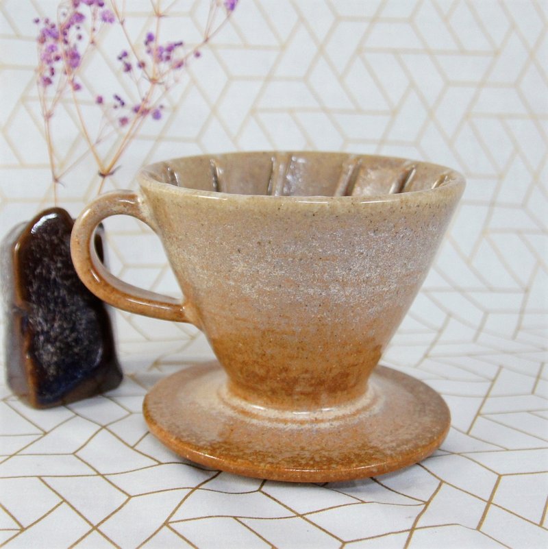 圓錐形咖啡濾杯 - 咖啡杯/馬克杯 - 陶 橘色