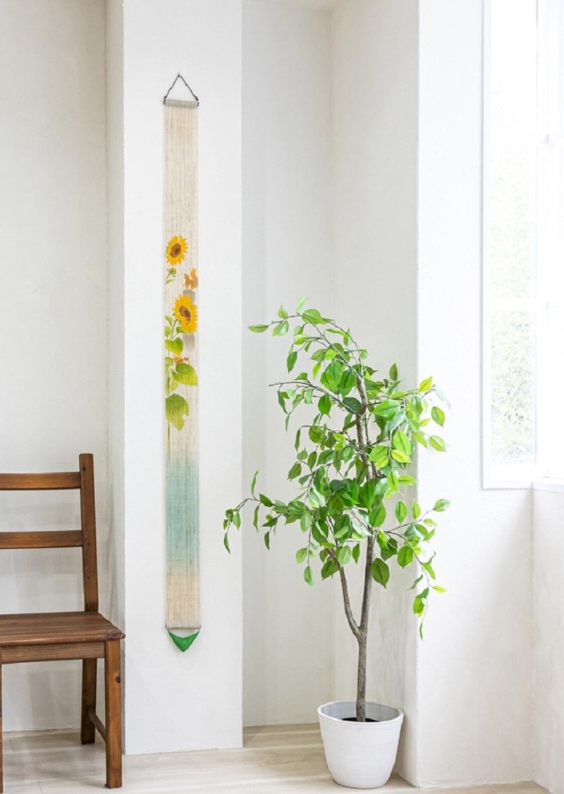 京都手繪細亞麻吊飾-向日葵種子 - 擺飾/家飾品 - 棉．麻 