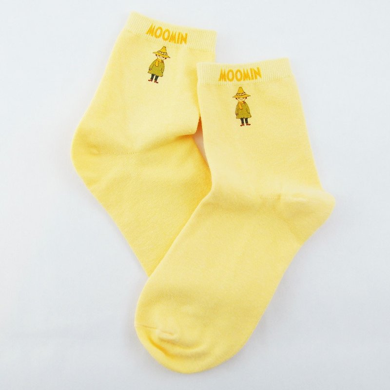 Moomin 噜噜米 authorized - socks (yellow), AE03 - Socks - Cotton & Hemp Green