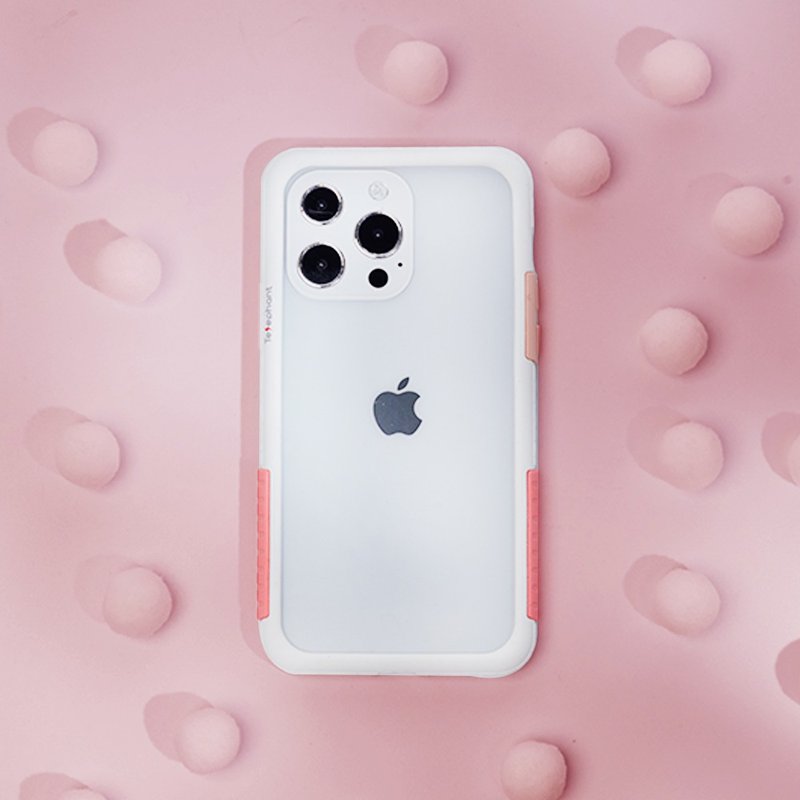 送品牌掛繩 iPhone 13 系列 NMD抗汙防摔手機殼-白玫瑰 - 手機殼/手機套 - 塑膠 白色