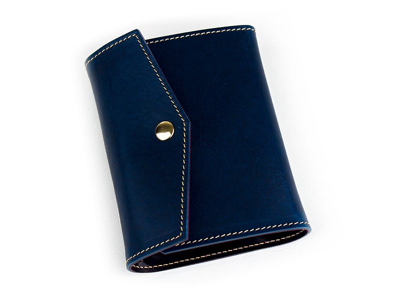 Rhodia N12 BUTTERO 筆記本 義大利植鞣革 護照夾 旅行 記事本 - 護照套 - 真皮 藍色