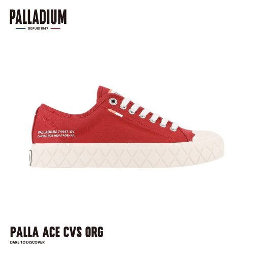 PALLADIUM PALLADIUM ACE CVS ORG 鑽石菱紋鬆餅鞋 男女共款 紅 74447