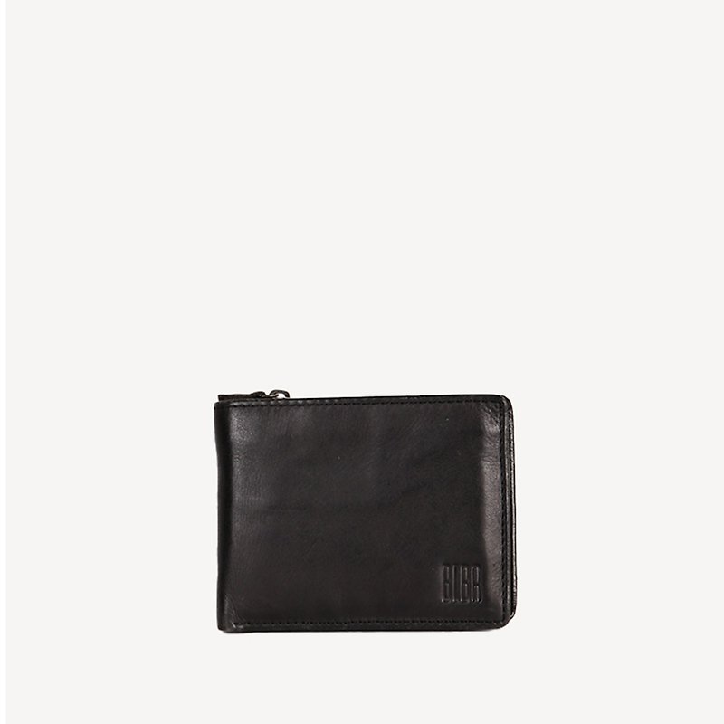 Michigan American Wallet w/ zip - Wallets - Genuine Leather Black