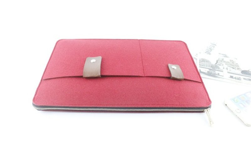 【Can be customized】 original pure handmade red blankets Apple computer protective cover blankets sets of laptop bags computer bags Macbook Pro Retina 15 inch 15 inch laptop bag - 068 - Tablet & Laptop Cases - Other Materials 