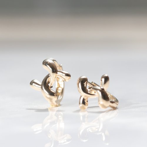 CHARIS GRACE 14K 交叉造型耳扣耳環 (內徑 8mm)